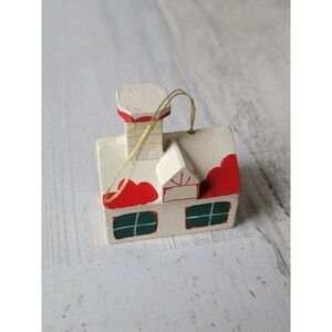 Vintage wooden mini White House ornament Xmas decor